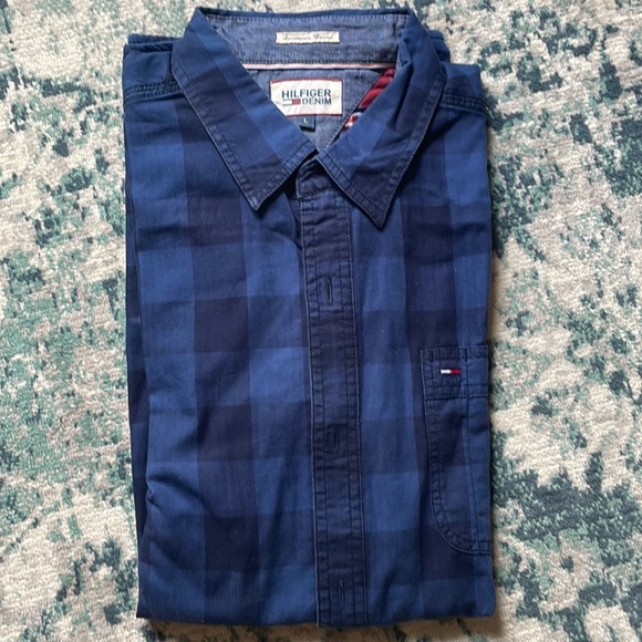 Tommy Hilfiger blue check casual shirt - Picture 4 of 15